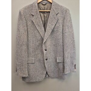Kuppenheimer 44R Harris Tweed Blazer Mens Large Wool Herringbone Sport Coat